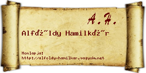 Alföldy Hamilkár névjegykártya